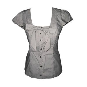 Button Down Ruffled Sleeve Blouse🦎🌵